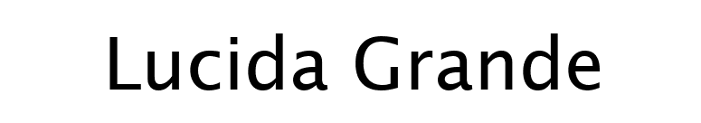 Lucida Grande font preview