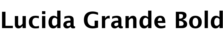 Lucida Grande Bold font preview
