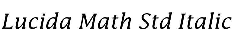 Lucida Math Std Italic font preview