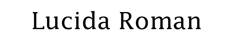 Lucida Roman font preview