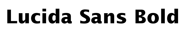 Lucida Sans Bold font preview