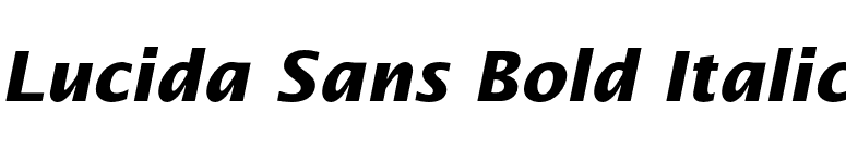 Lucida Sans Bold Italic font preview