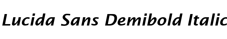 Lucida Sans Demibold Italic font preview