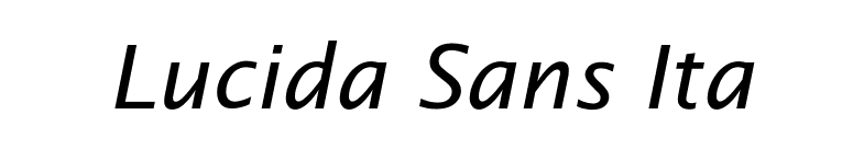 Lucida Sans Ita font preview