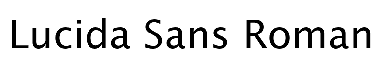 Lucida Sans Roman font preview