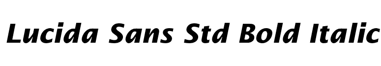 Lucida Sans Std Bold Italic font preview