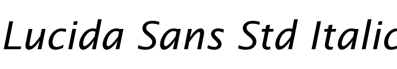 Lucida Sans Std Italic font preview