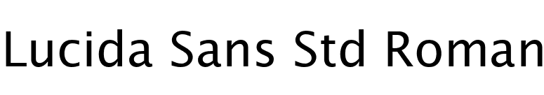 Lucida Sans Std Roman font preview