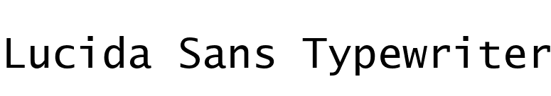 Lucida Sans Typewriter font preview