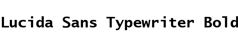 Lucida Sans Typewriter Bold font preview