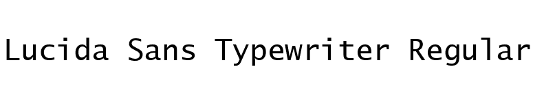 Lucida Sans Typewriter Regular font preview
