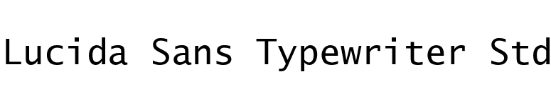 Lucida Sans Typewriter Std font preview