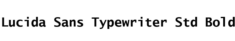 Lucida Sans Typewriter Std Bold font preview
