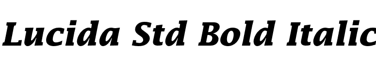 Lucida Std Bold Italic font preview