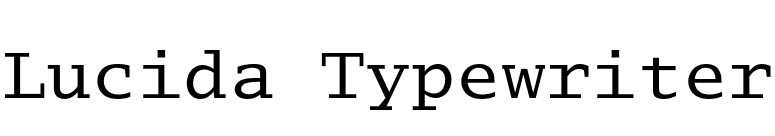 Lucida Typewriter font preview