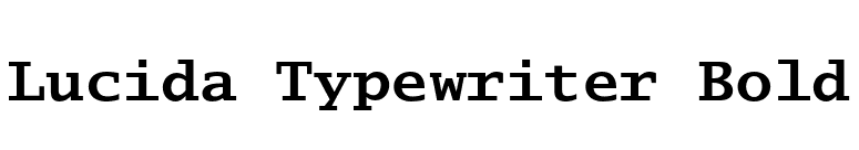 Lucida Typewriter Bold font preview