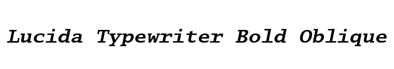 Lucida Typewriter Bold Oblique font preview