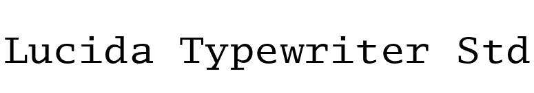 Lucida Typewriter Std font preview