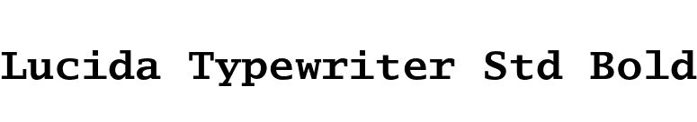 Lucida Typewriter Std Bold font preview
