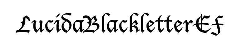 LucidaBlackletterEF font preview
