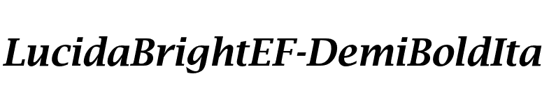 LucidaBrightEF-DemiBoldIta font preview