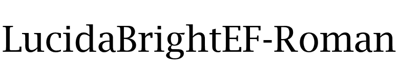 LucidaBrightEF-Roman font preview