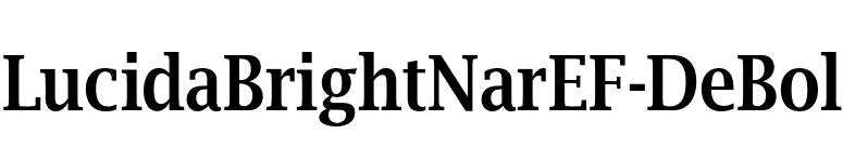 LucidaBrightNarEF-DeBol font preview