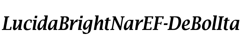 LucidaBrightNarEF-DeBolIta font preview