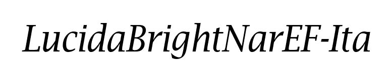 LucidaBrightNarEF-Ita font preview