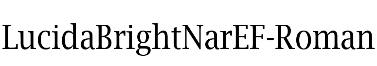 LucidaBrightNarEF-Roman font preview