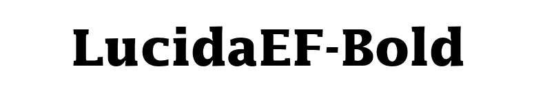 LucidaEF-Bold font preview