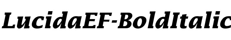LucidaEF-BoldItalic font preview