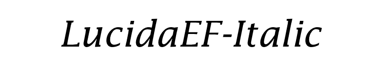 LucidaEF-Italic font preview