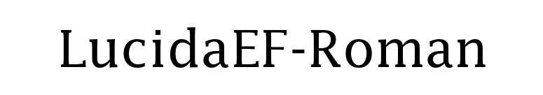 LucidaEF-Roman font preview