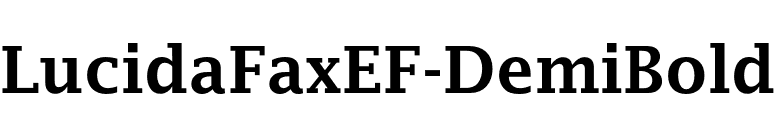 LucidaFaxEF-DemiBold font preview