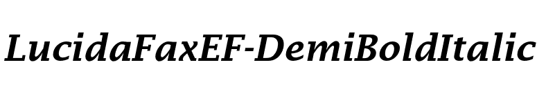 LucidaFaxEF-DemiBoldItalic font preview