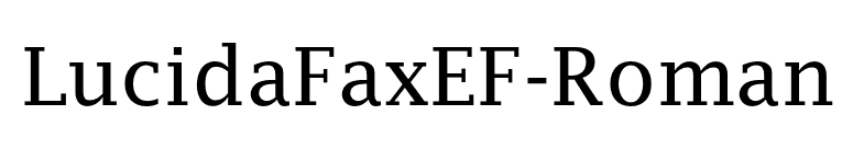 LucidaFaxEF-Roman font preview