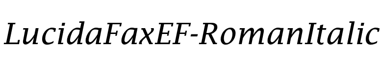 LucidaFaxEF-RomanItalic font preview
