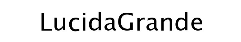 LucidaGrande font preview