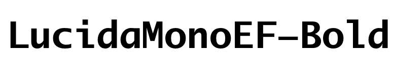 LucidaMonoEF-Bold font preview