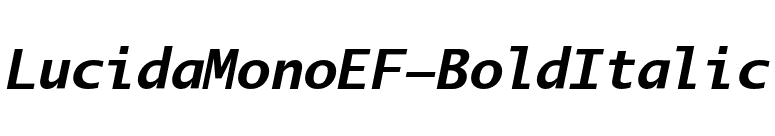 LucidaMonoEF-BoldItalic font preview