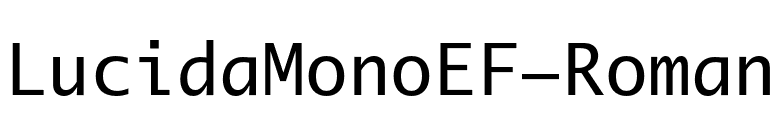 LucidaMonoEF-Roman font preview