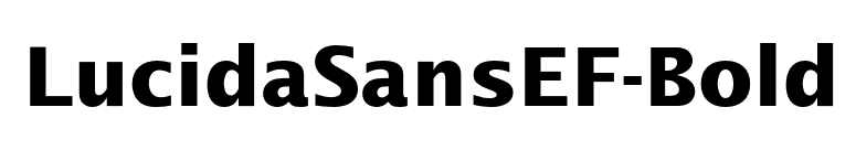LucidaSansEF-Bold font preview