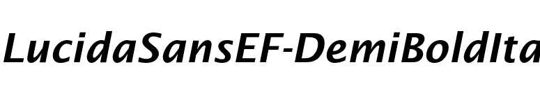 LucidaSansEF-DemiBoldIta font preview