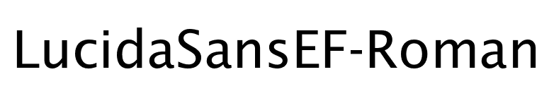 LucidaSansEF-Roman font preview