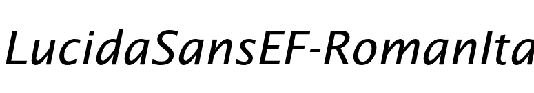 LucidaSansEF-RomanIta font preview