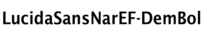 LucidaSansNarEF-DemBol font preview