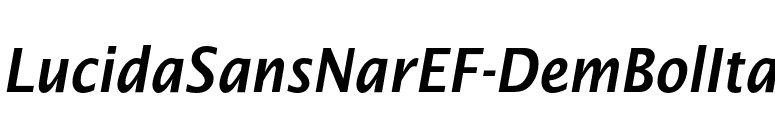 LucidaSansNarEF-DemBolIta font preview