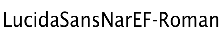 LucidaSansNarEF-Roman font preview