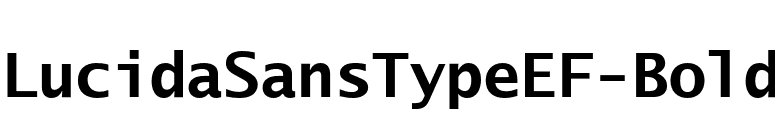 LucidaSansTypeEF-Bold font preview